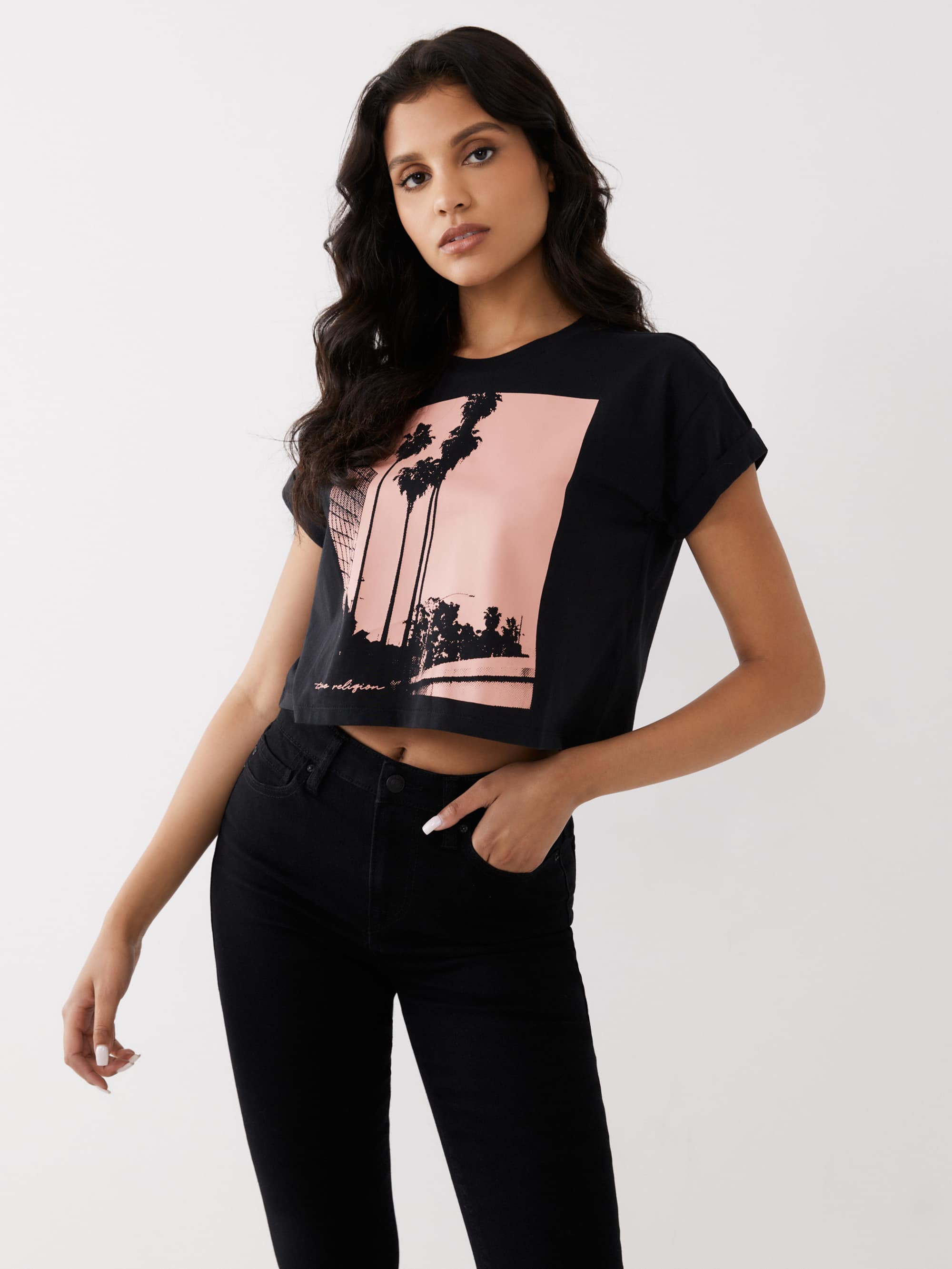 PALM TREE CROP TEE