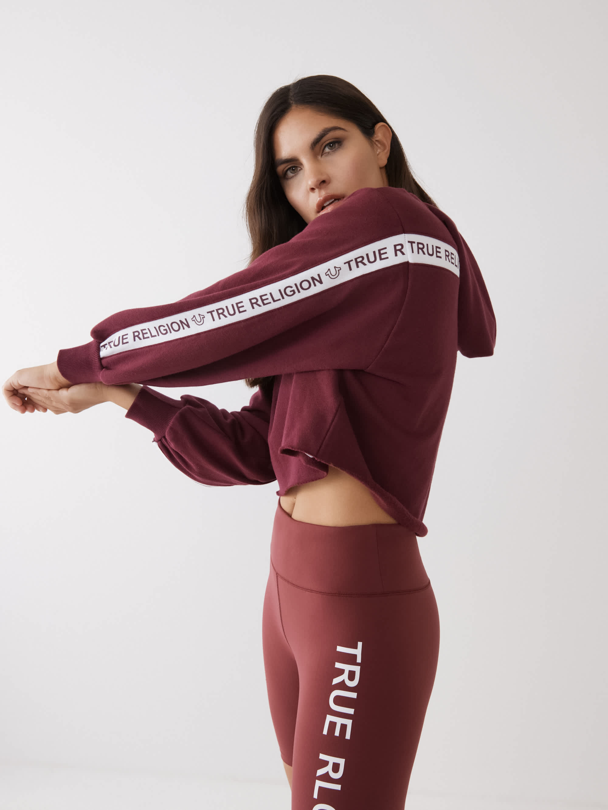 LOGO CROP HOODIE