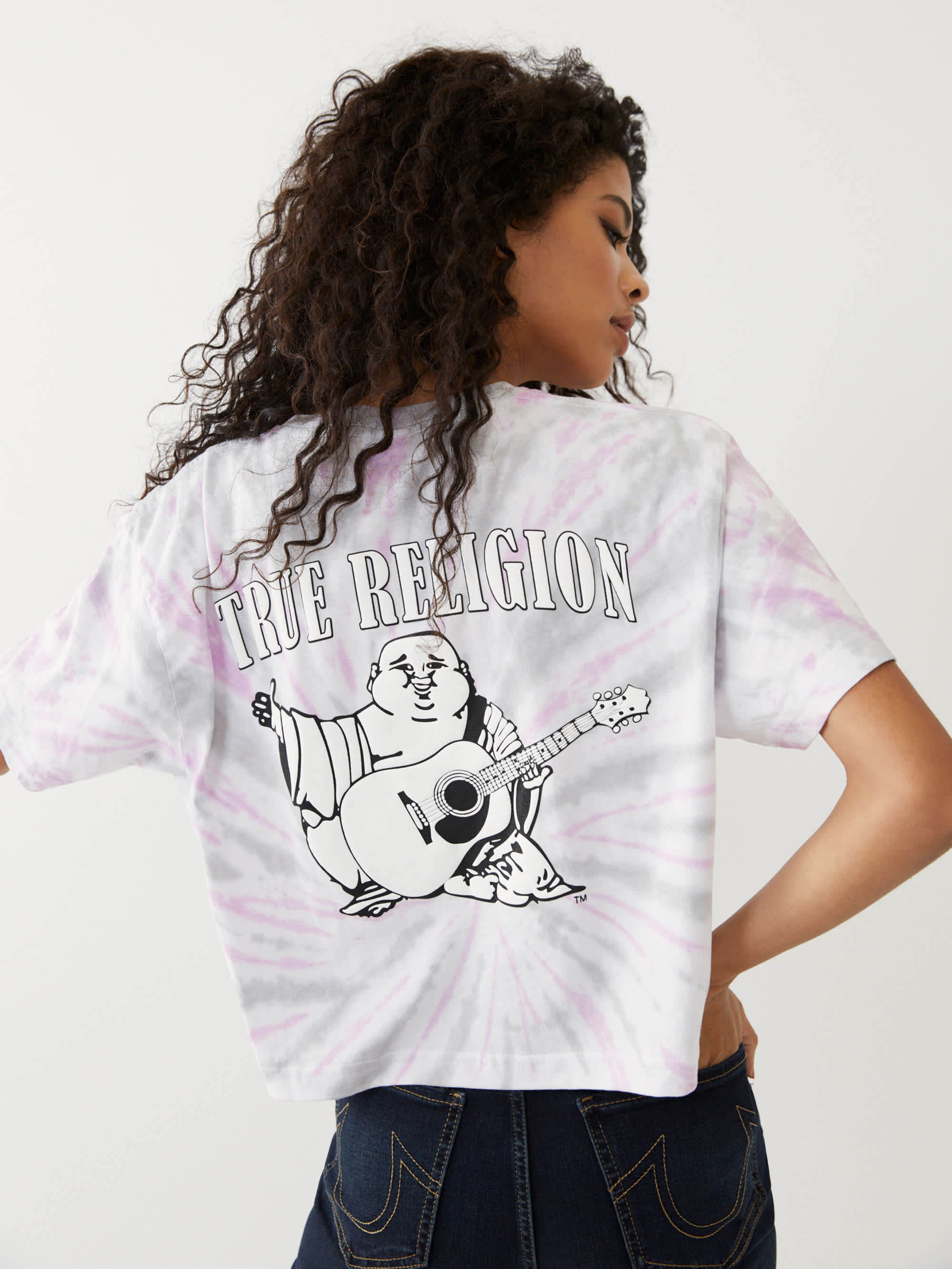 TIE DYE LOGO CROP TEE