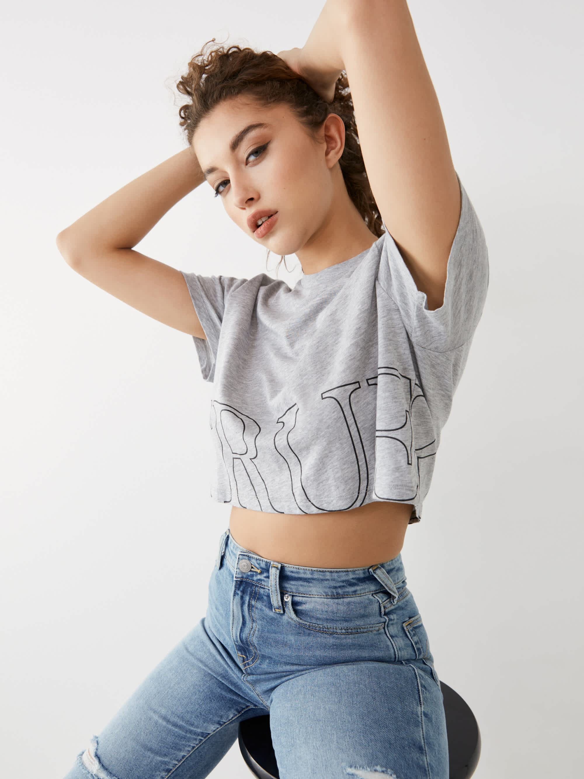 TRUE LOGO CROP TEE