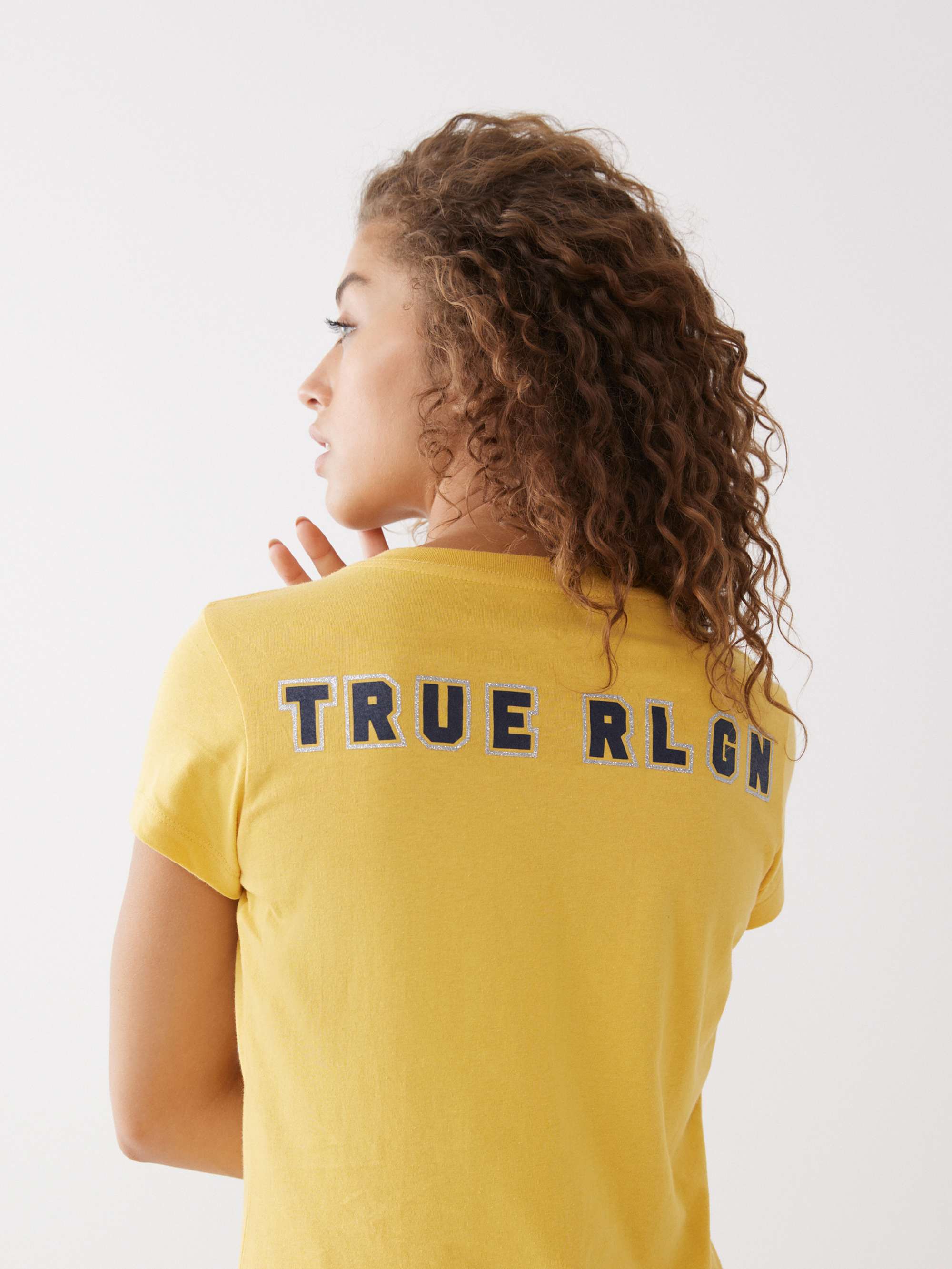 GLITTER LOGO V TEE