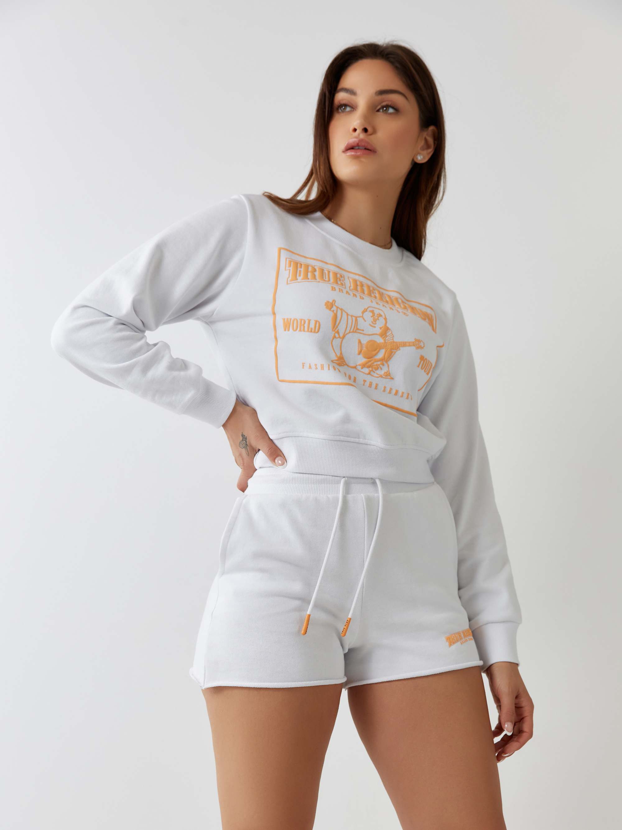 LOGO CROP SWEATSHIRT