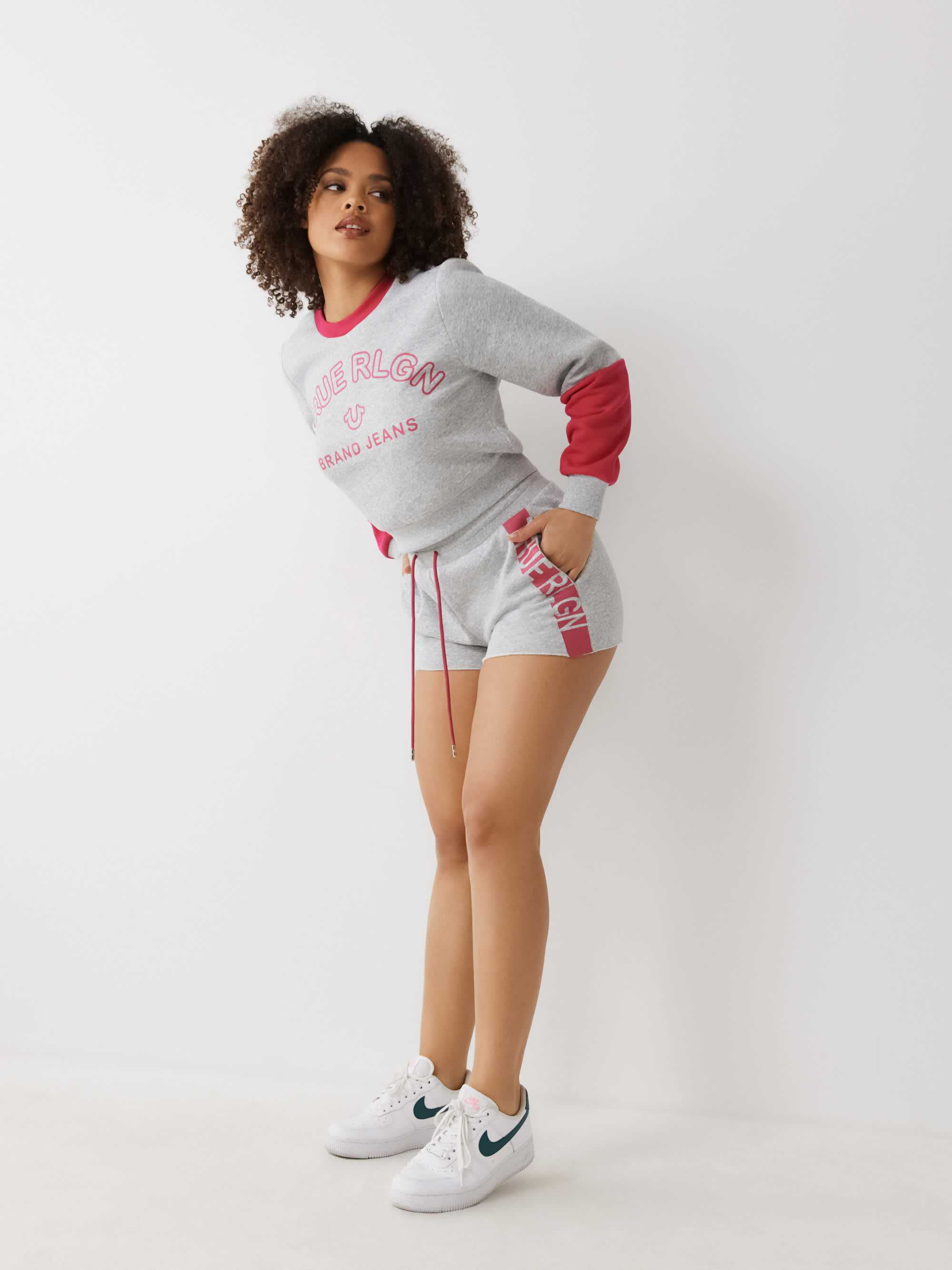 COLOR BLOCK SWEAT SHORT