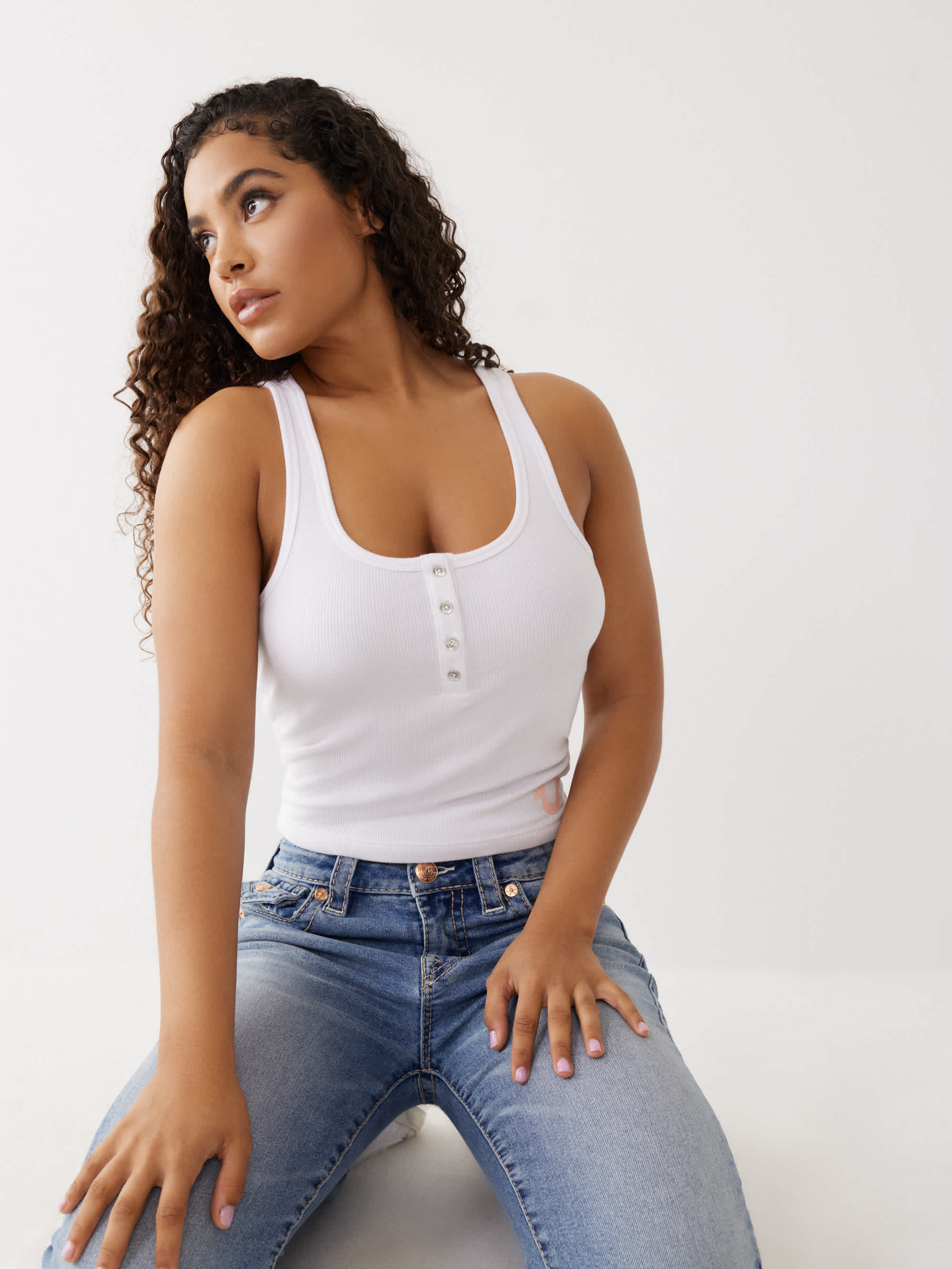 CROP HENLEY TANK