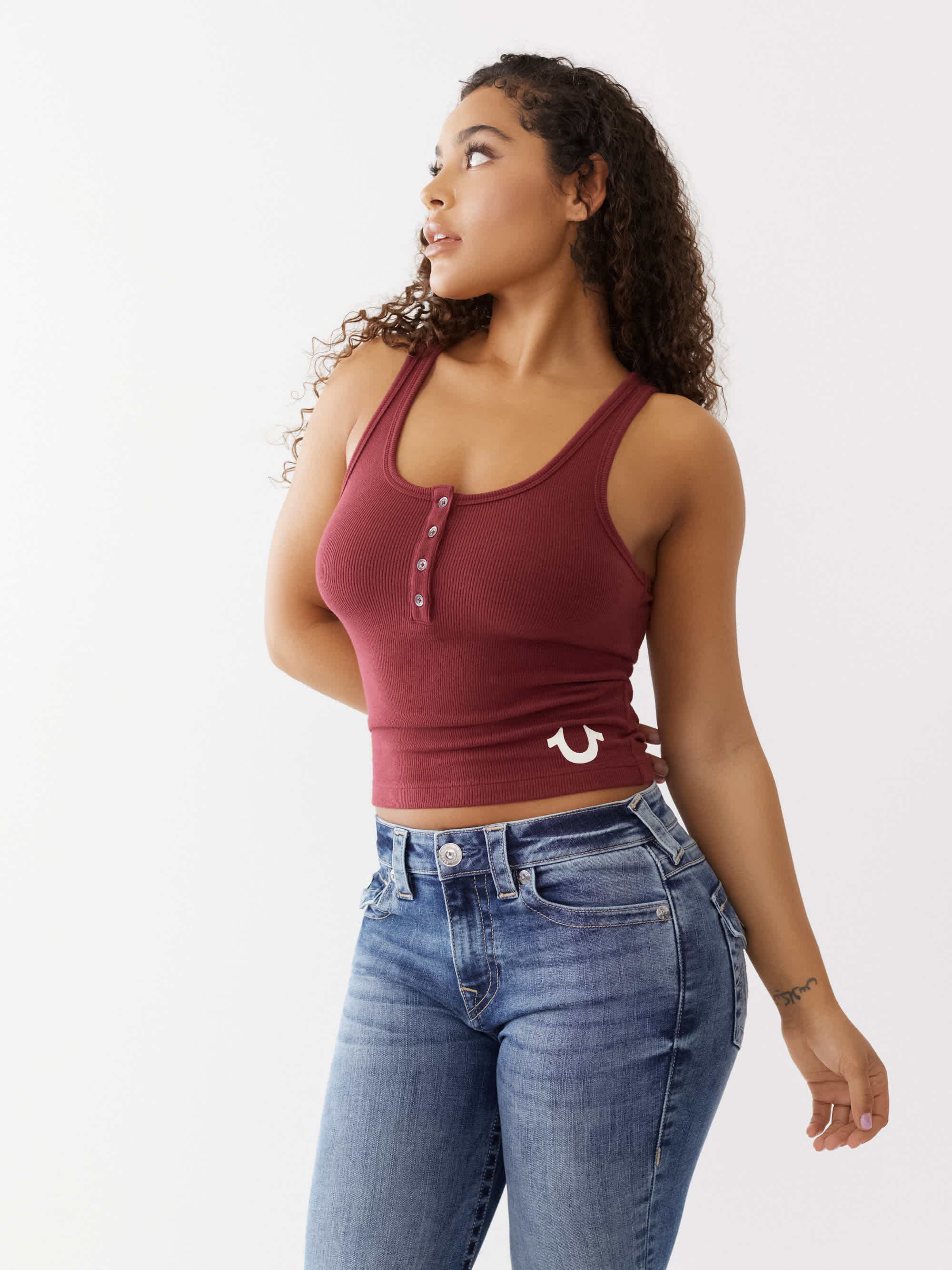 CROP HENLEY TANK