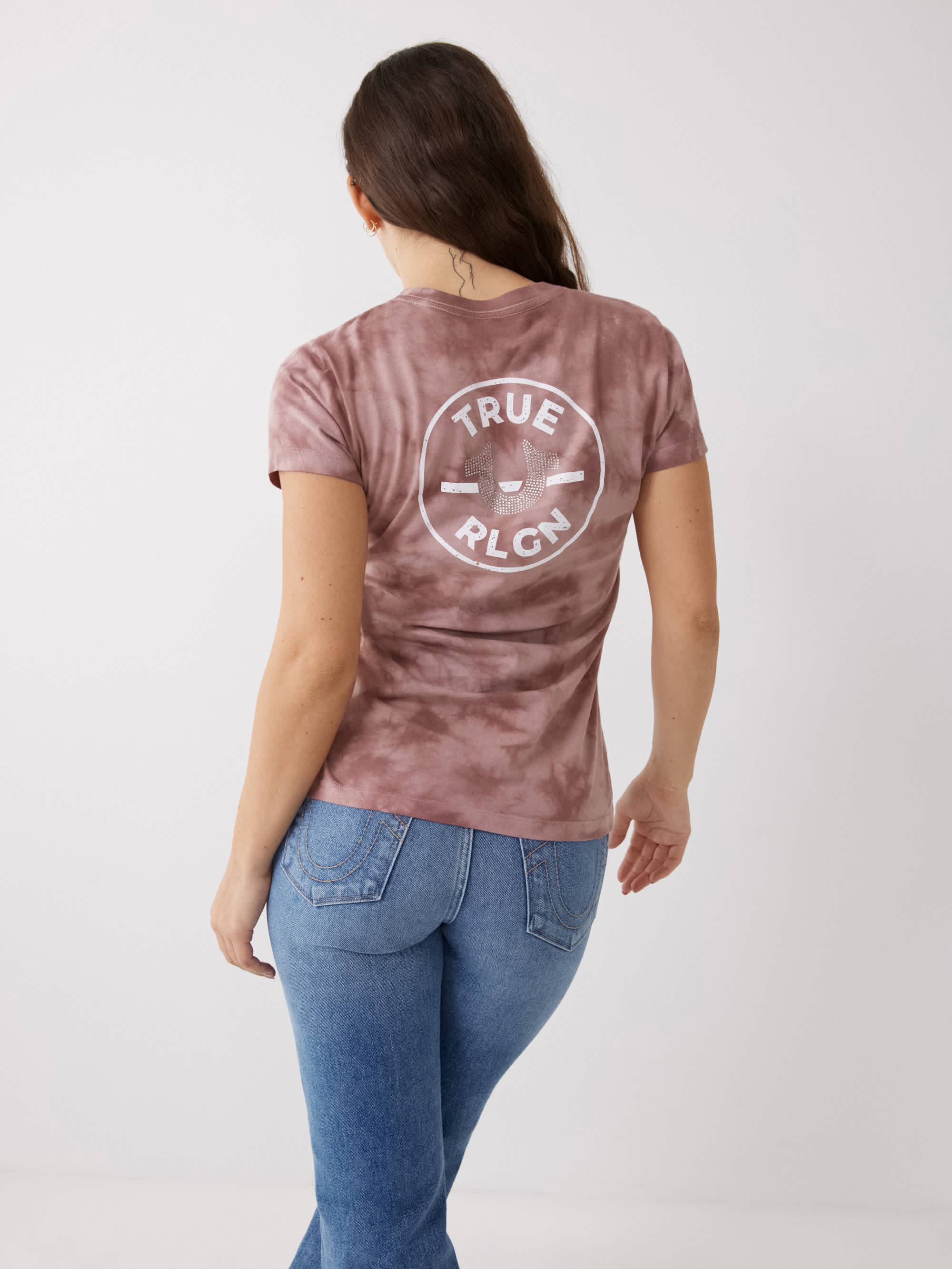 TIE DYE CRYSTAL LOGO TEE