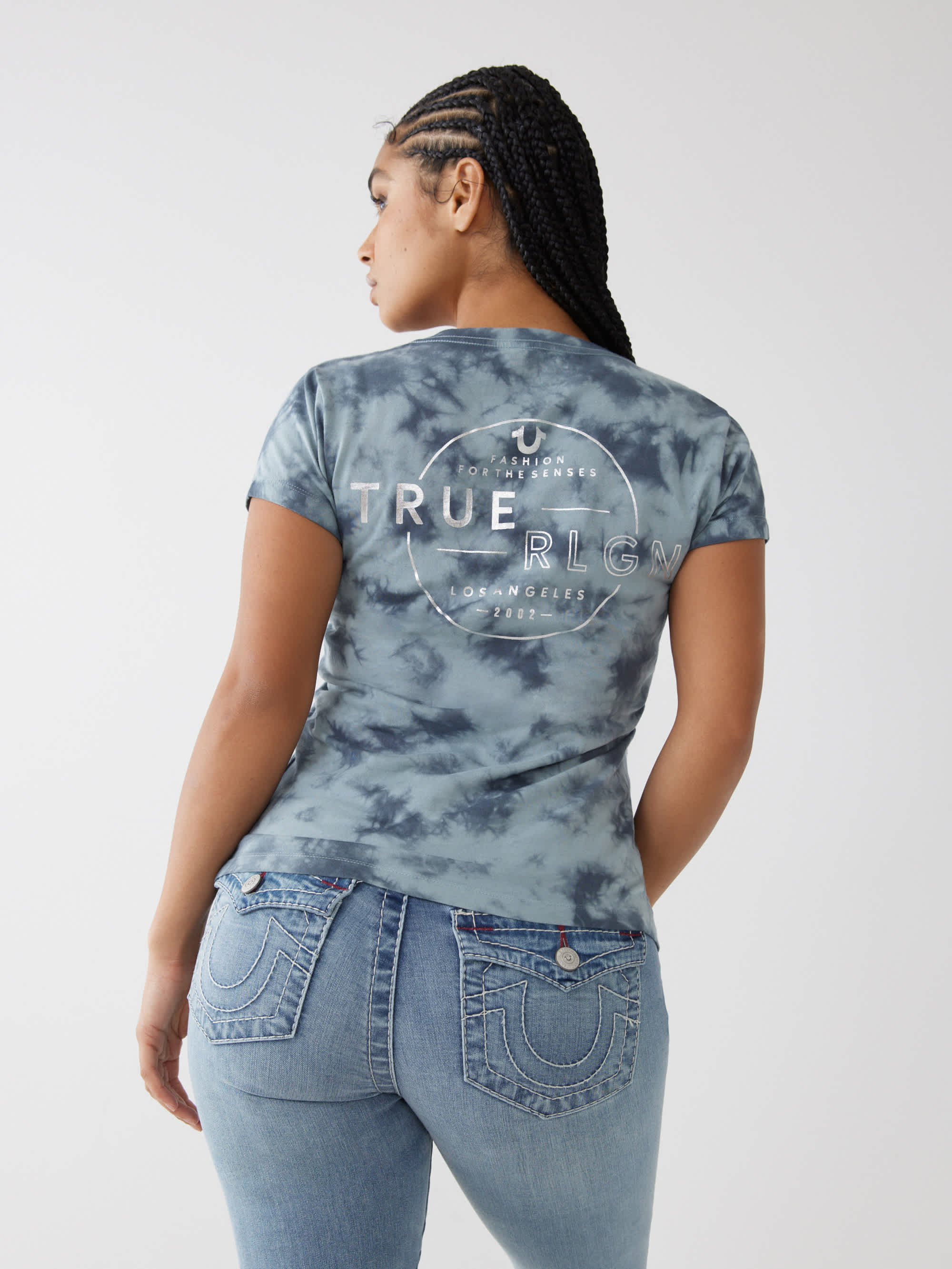 TIE DYE LOGO V TEE
