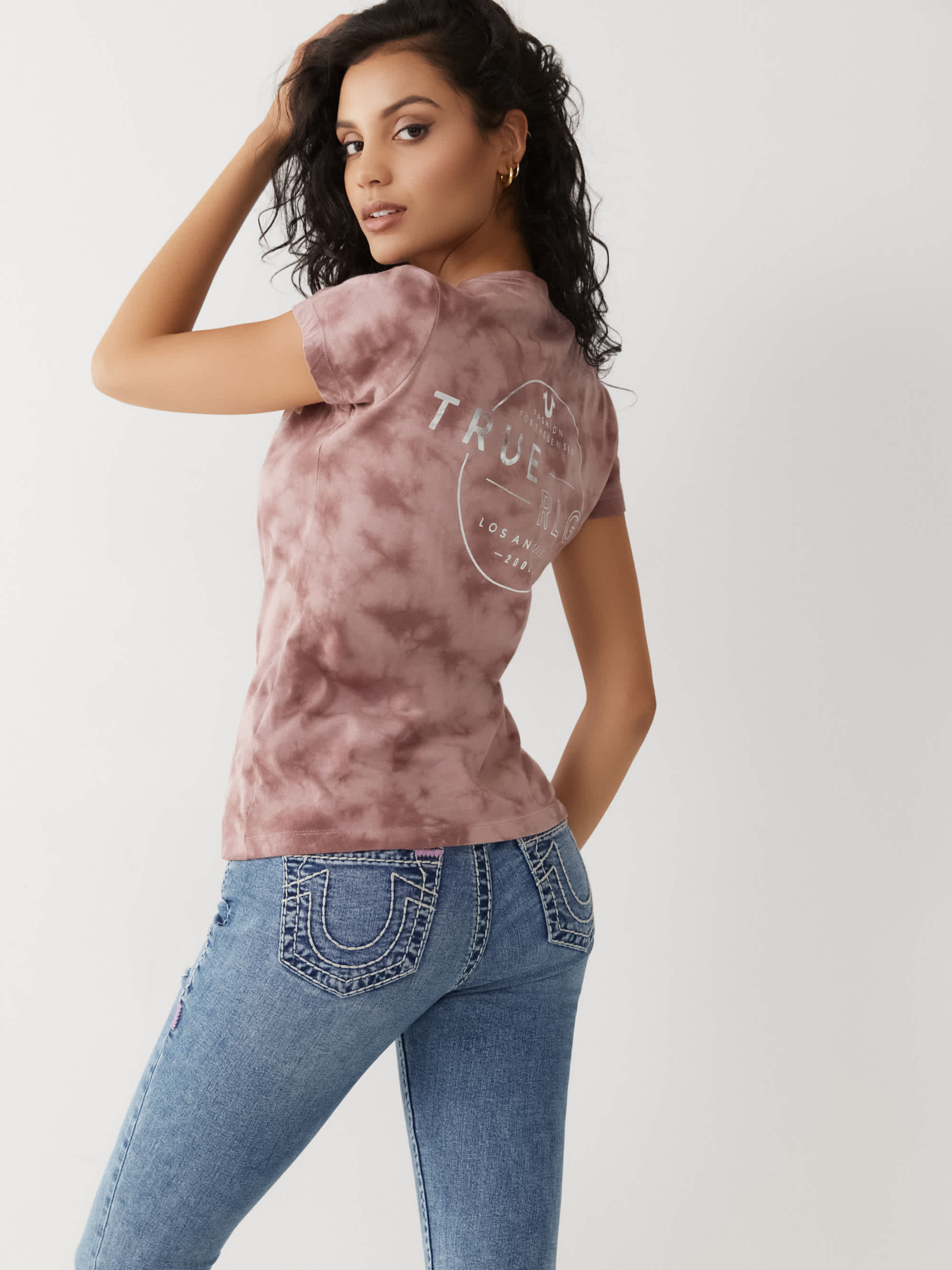 TIE DYE LOGO V TEE
