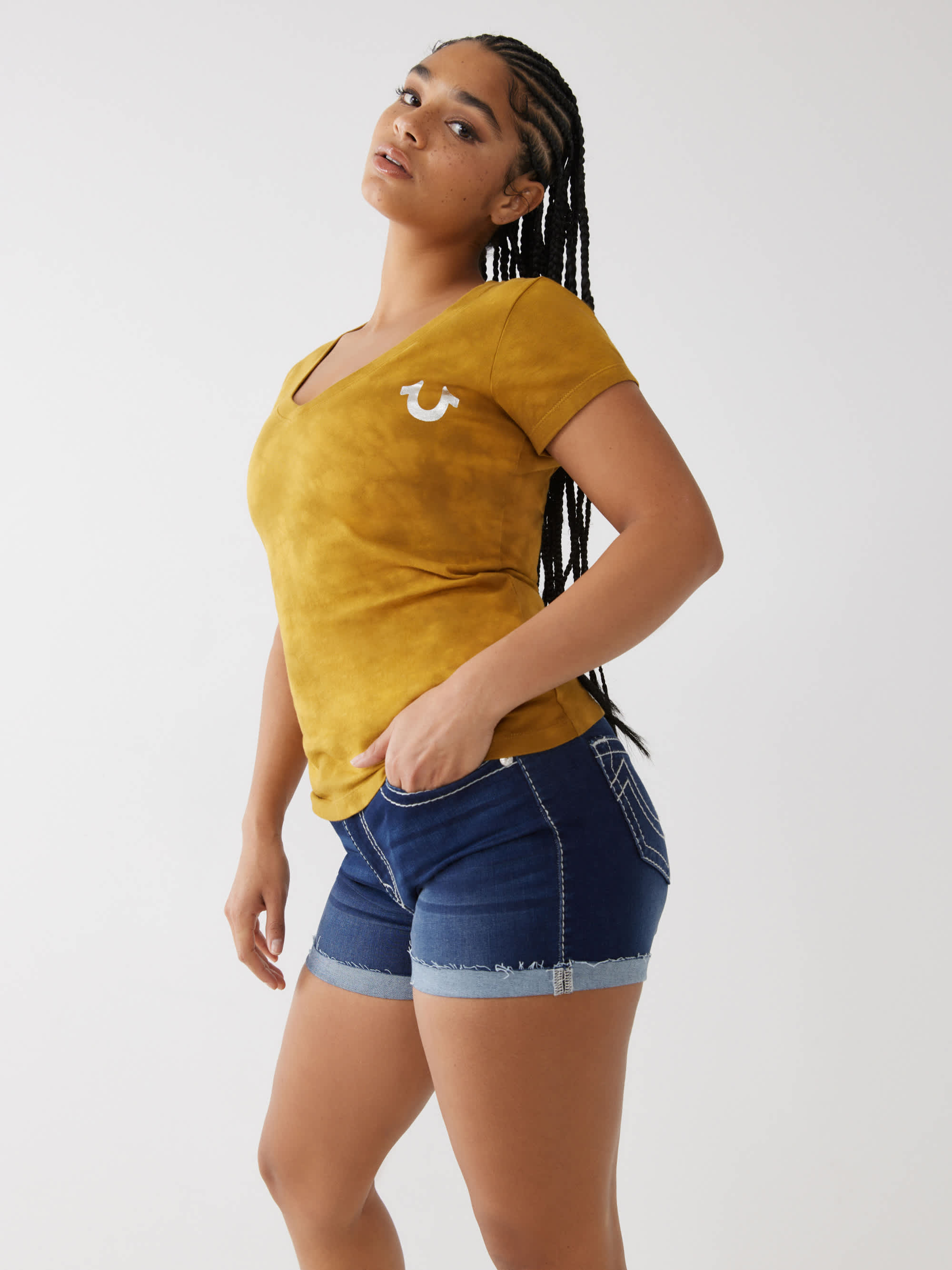 TIE DYE LOGO V TEE