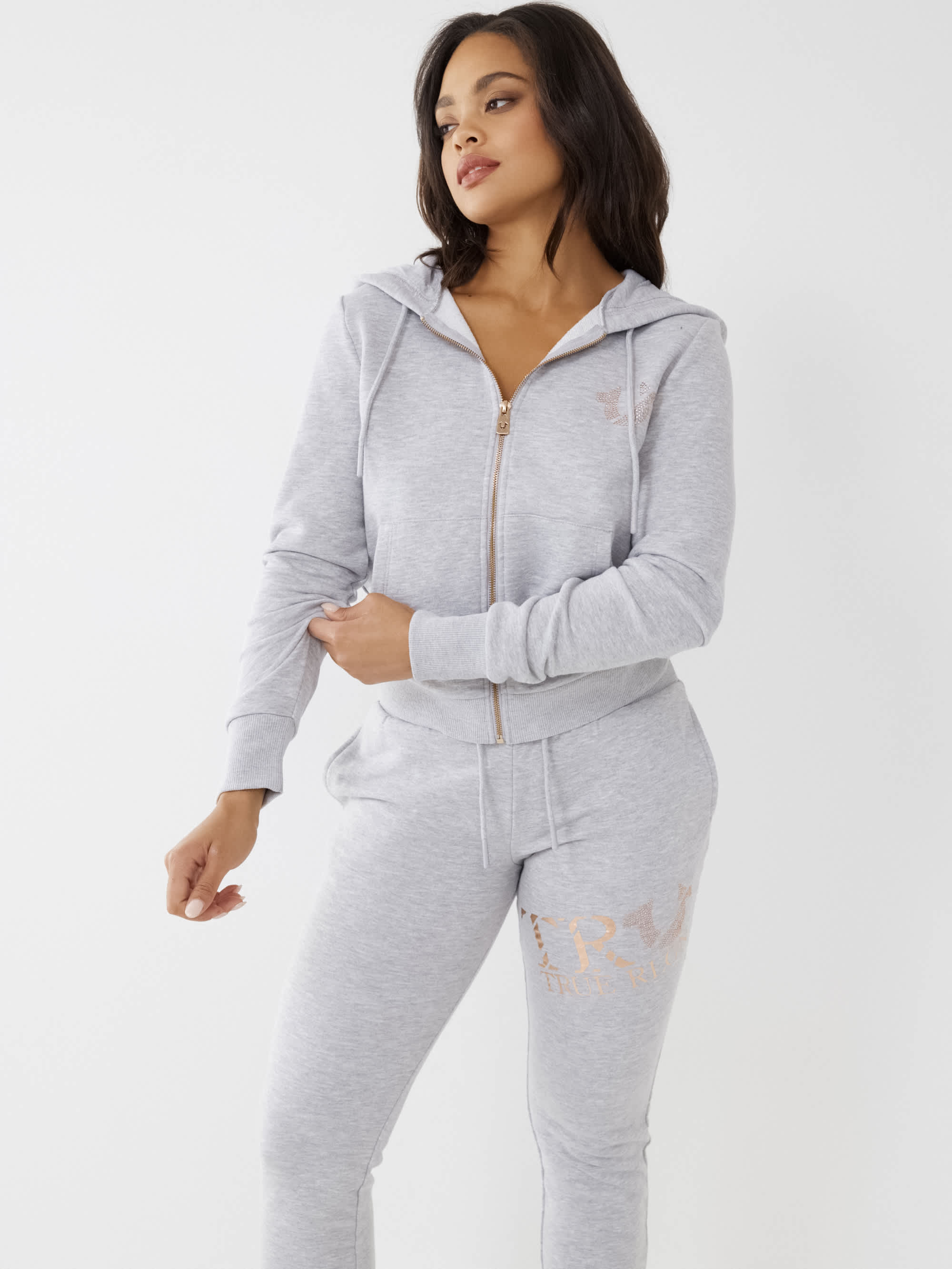 CRYSTAL ZIP HOODIE