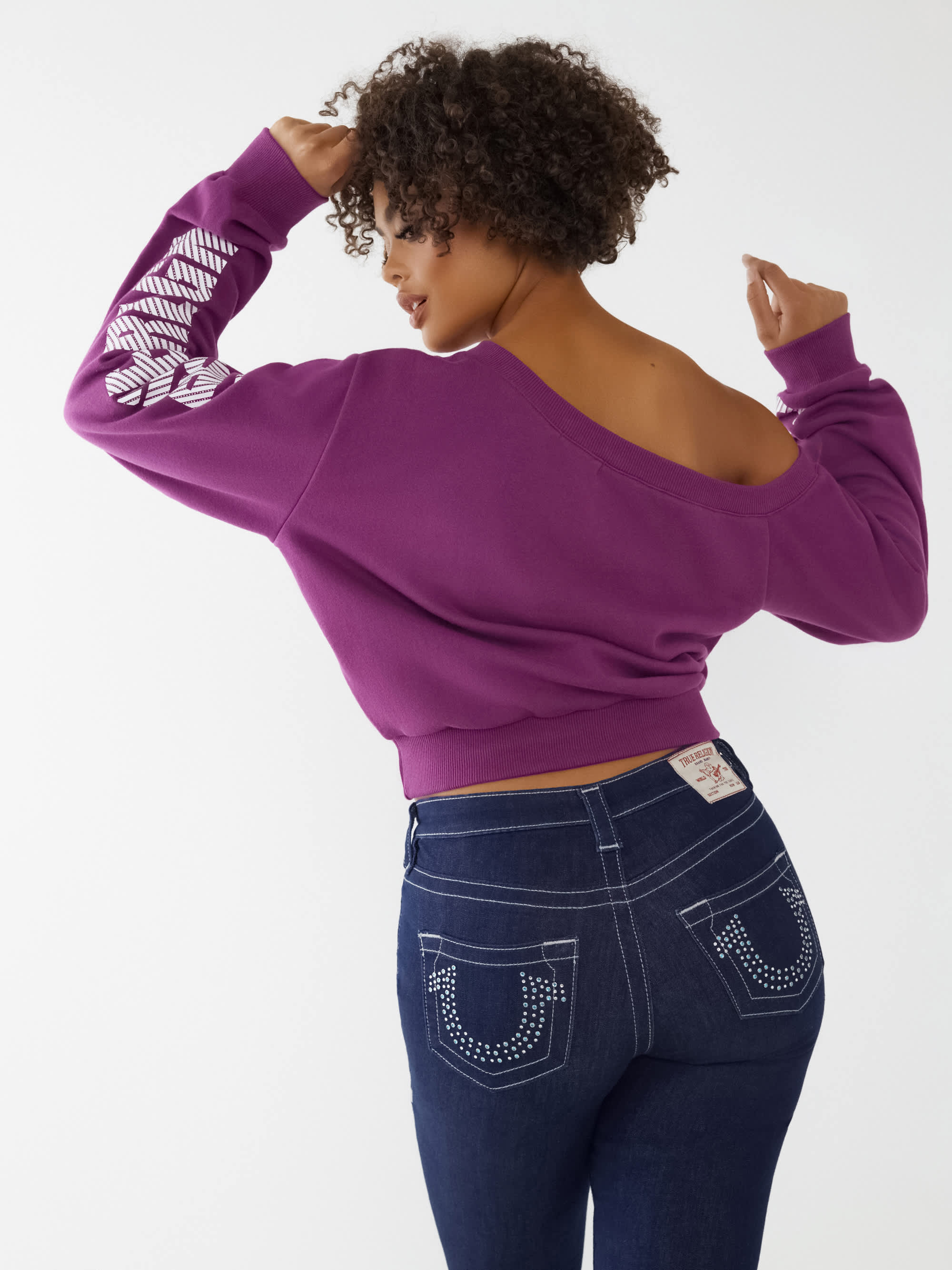 OFF SHOULDER SWEATSHIRT