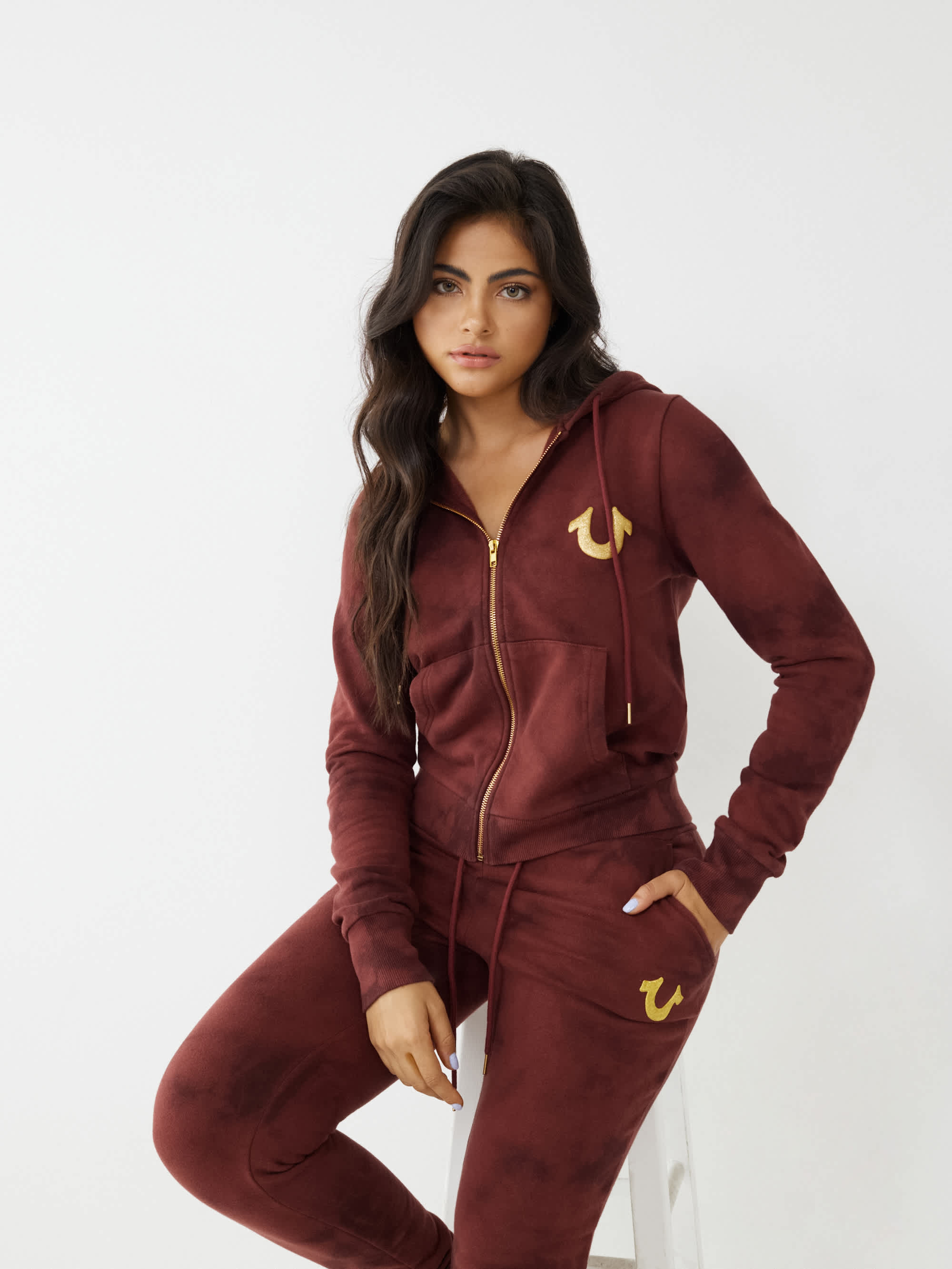 TIE DYE LOGO ZIP HOODIE