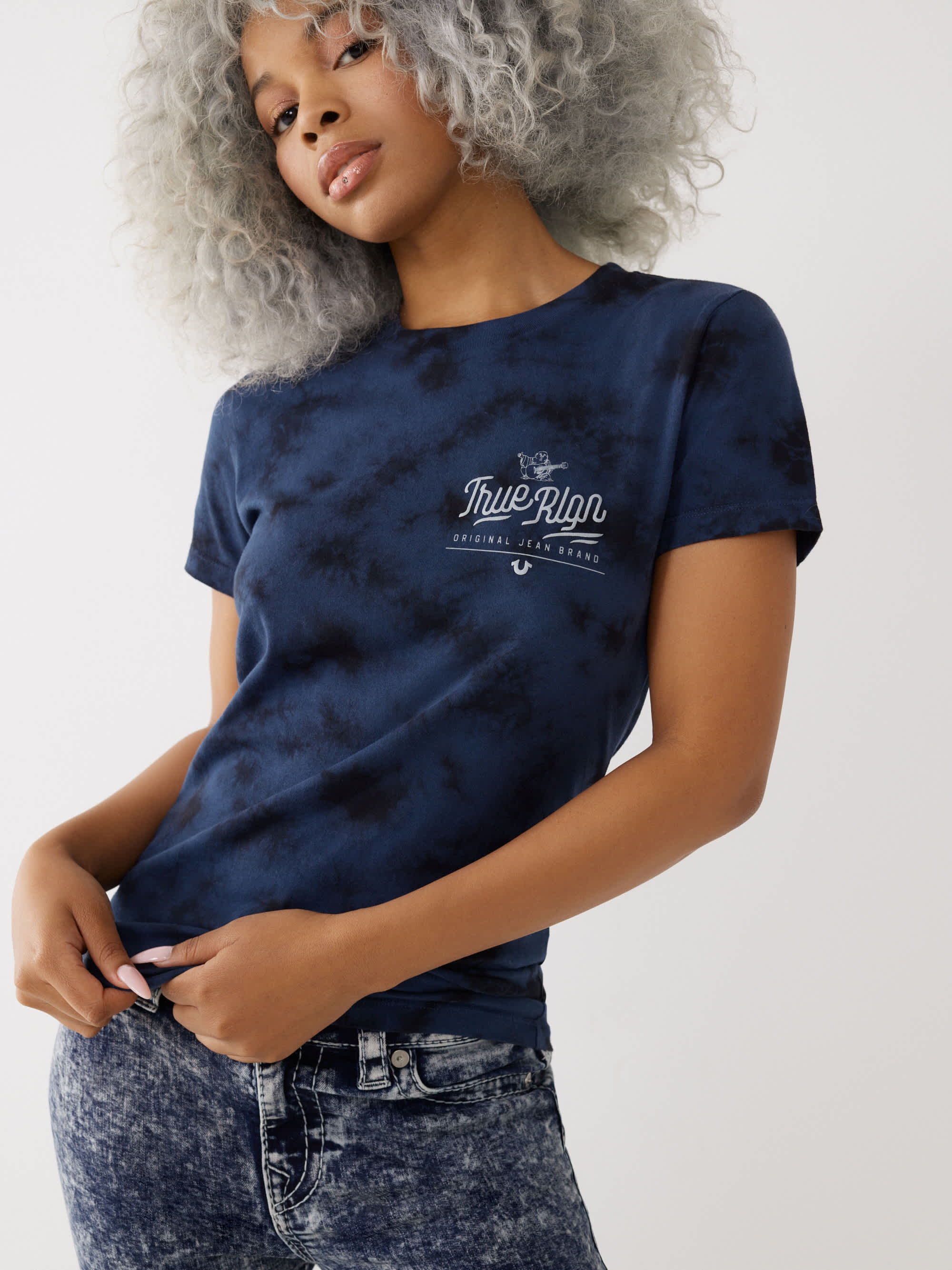TIE DYE CRYSTAL LOGO TEE