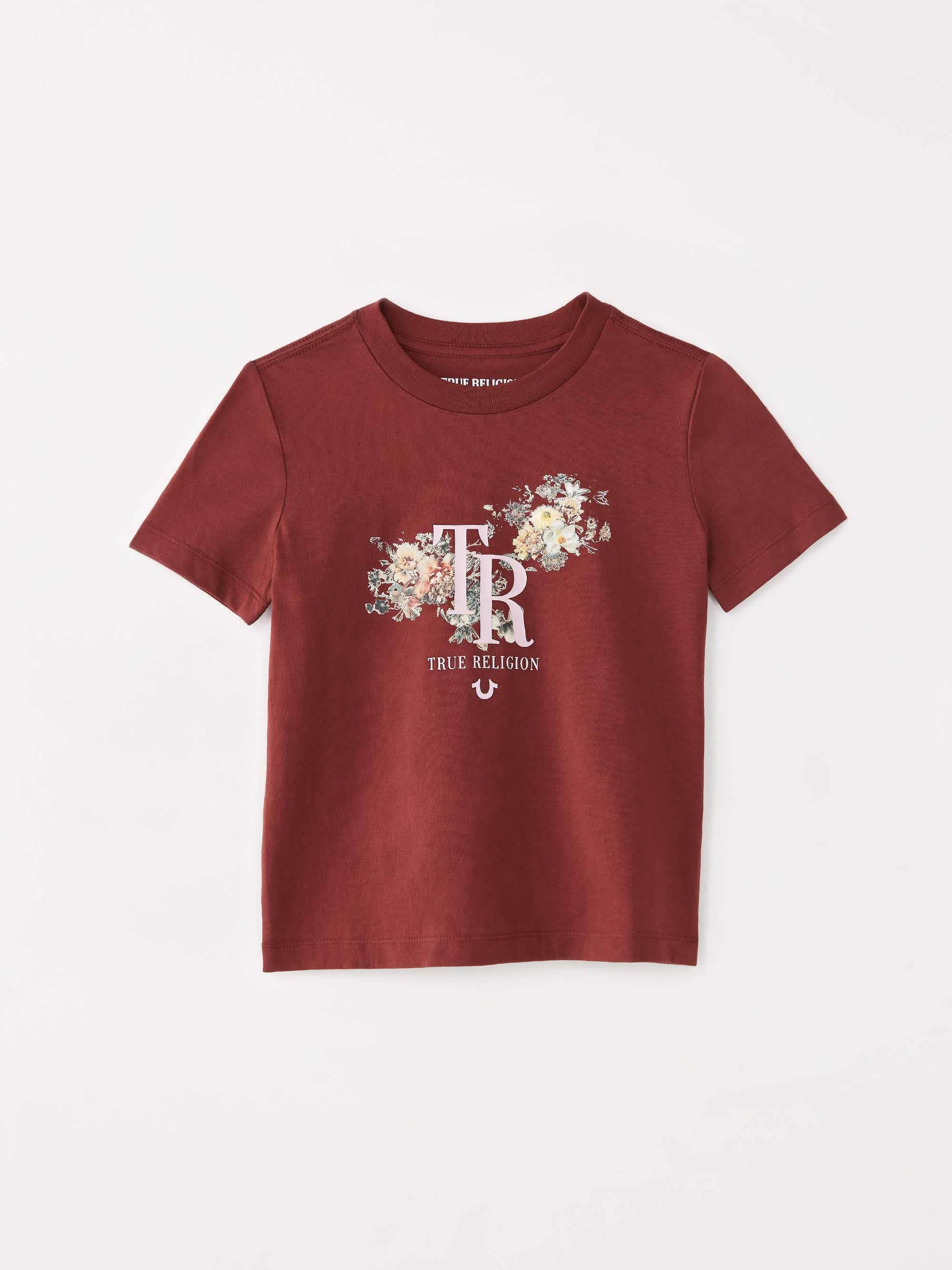 GIRLS FLORAL LOGO TEE