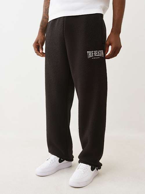 True Religion Men's Polar Fleece Sweatpant In Black
