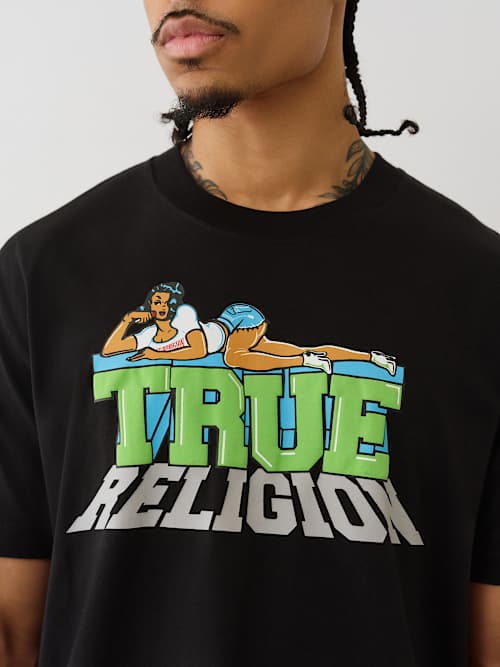 True Religion Men's Vixen Graphic Crew T-shirt