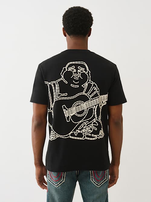 True Religion Buddha Crewneck T-shirt In Black