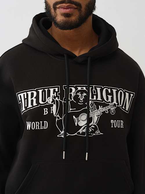 True Religion Number One Cotton Graphic T-shirt In Black