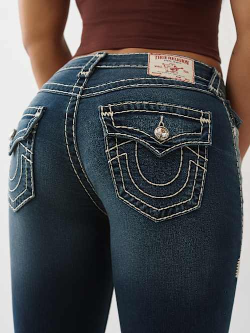 True Religion Women's Jennie Super T Skinny Jean In Blue