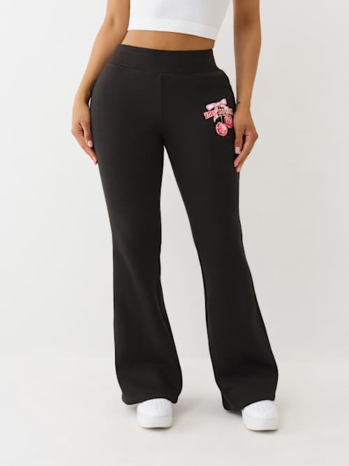 True Religion Women's Cherry Bootcut Sweatpant