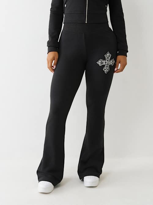 True Religion Crystal Terry Bootcut Sweatpant