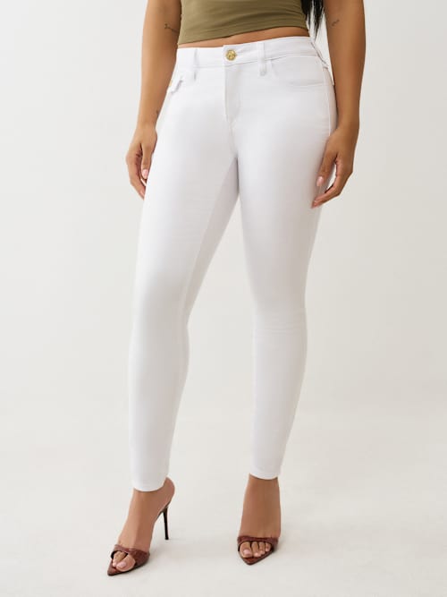 True Religion Women's Jenny Big T Skinny Jean In White