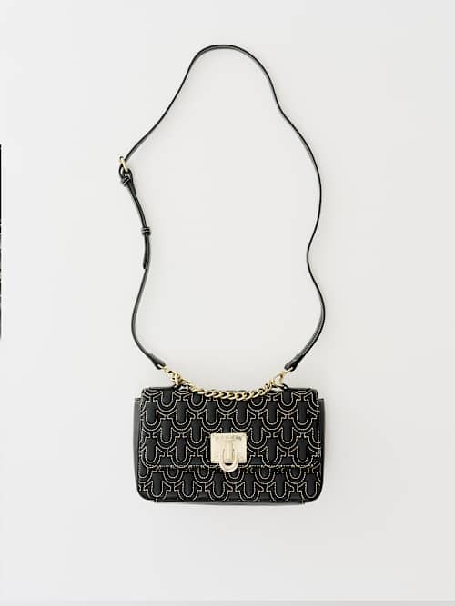 True Religion Horseshoe Quilted Flap Bag In Black