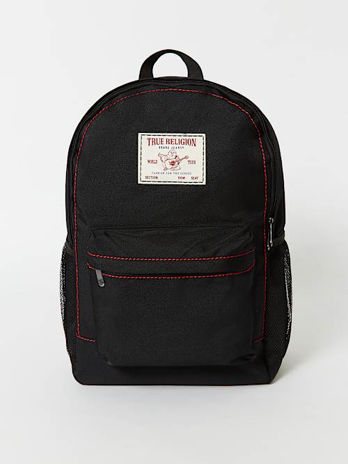 True Religion Logo Big T Backpack In Black