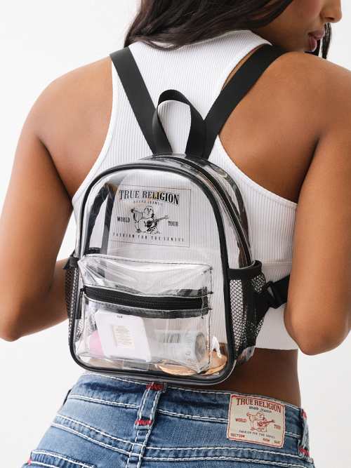 True Religion Logo Clear Backpack