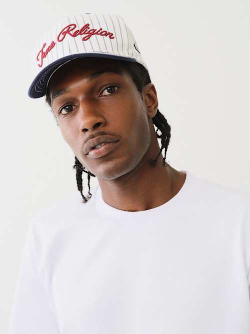 True Religion Striped Baseball Cap