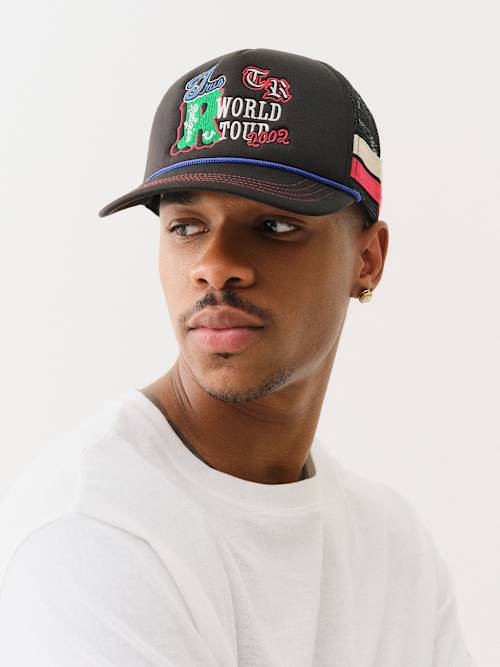True Religion Embroidered Logo Trucker Hat