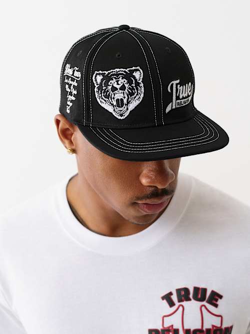 True Religion True Bear Flat Brim Cap