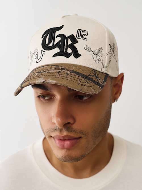 True Religion Old English Dove Baseball Hat In Gold