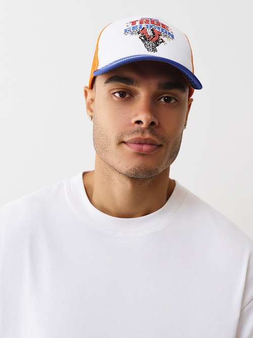 True Religion Horseshoe Dunk Trucker Hat In White