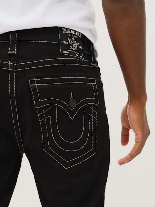 True Religion Men's Geno Slim Fit 3D Whickering Stretch Jeans - Macy's