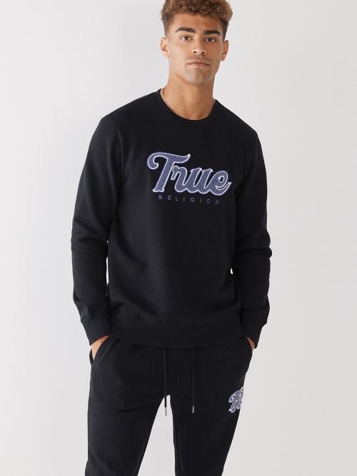  True Religion Men's Collegiate Slim fit Jogger Sweatpant,  Black, Small : Clothing, Shoes & Jewelry