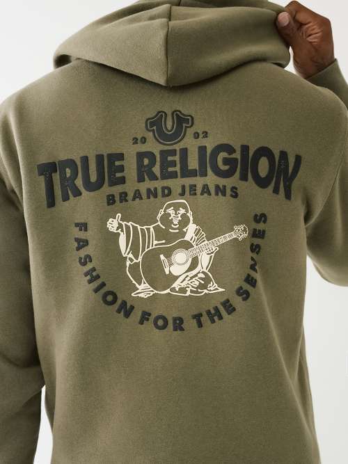 BUDDHA LOGO ZIP HOODIE