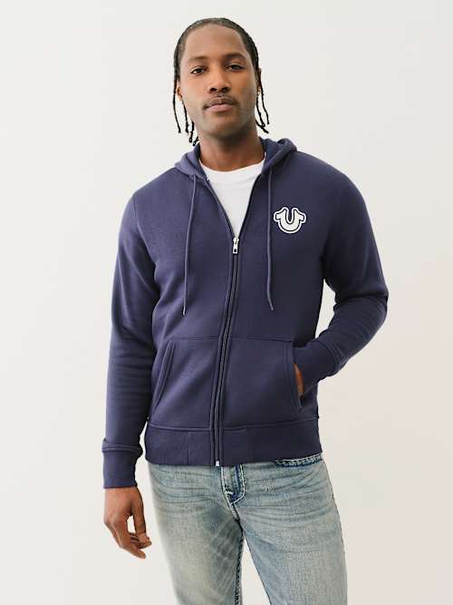 BUDDHA LOGO ZIP HOODIE