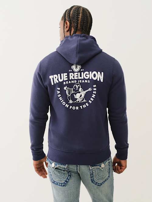 BUDDHA LOGO ZIP HOODIE