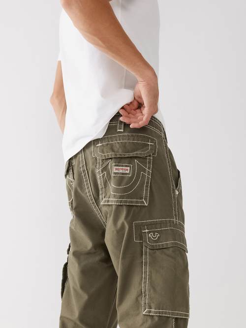 True Religion Recon Cargo Linen Short - Ecru - Mens