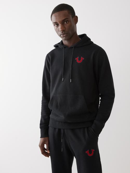 Black and red true religion sale sweat suit