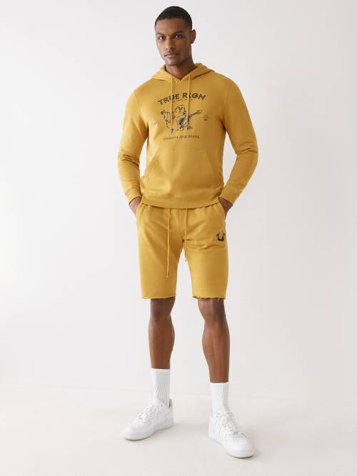 Yellow true religion shorts hot sale