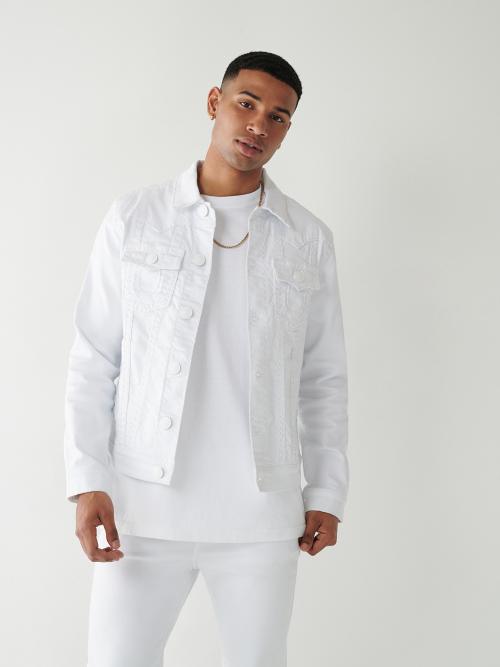 TRUE RELIGION ホワイトデニムジャケット L 107050_opw_frt1