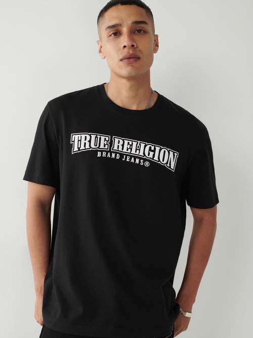 Buy True Religion Men's Short Sleeve Stud Embellished Immortal Tee, Washed  Black, XXXL at