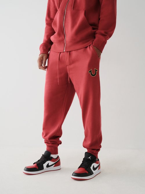 True religion red store joggers