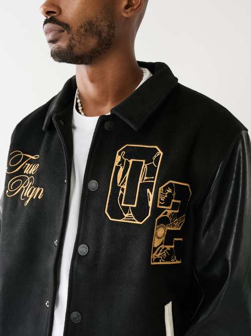 True religion letterman varsity on sale jacket