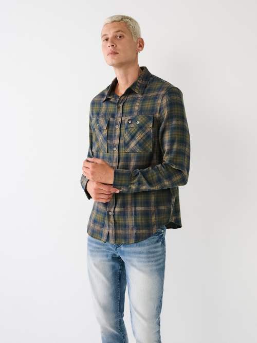 Westerly Japanese Chambray Plaid Single Pocket Shirt – RIVAY