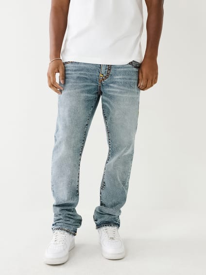 True Religion Men's Billy Double Raised Super T Flap Boot Cut Jean,  Clearwater, 38 : : Clothing, Shoes & Accessories