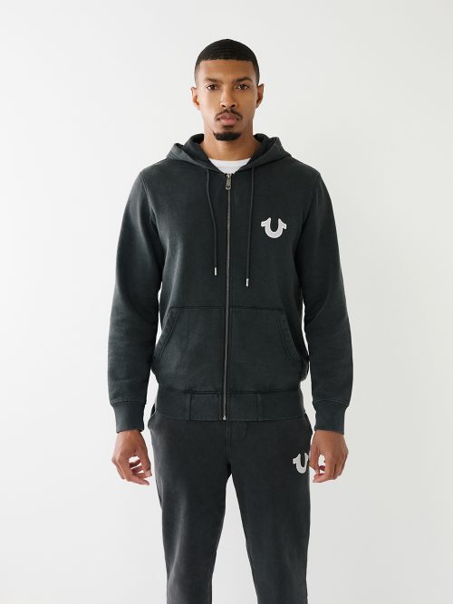 MAG LOGO - ZIP UP HOODIE - GREY