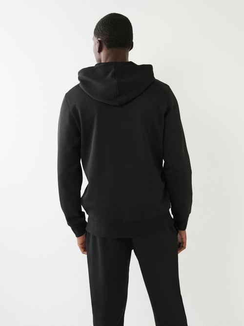 Contrast Bootcut Sweatpants - Off White  Layered hoodie, Sweatpants, Black  hoodie